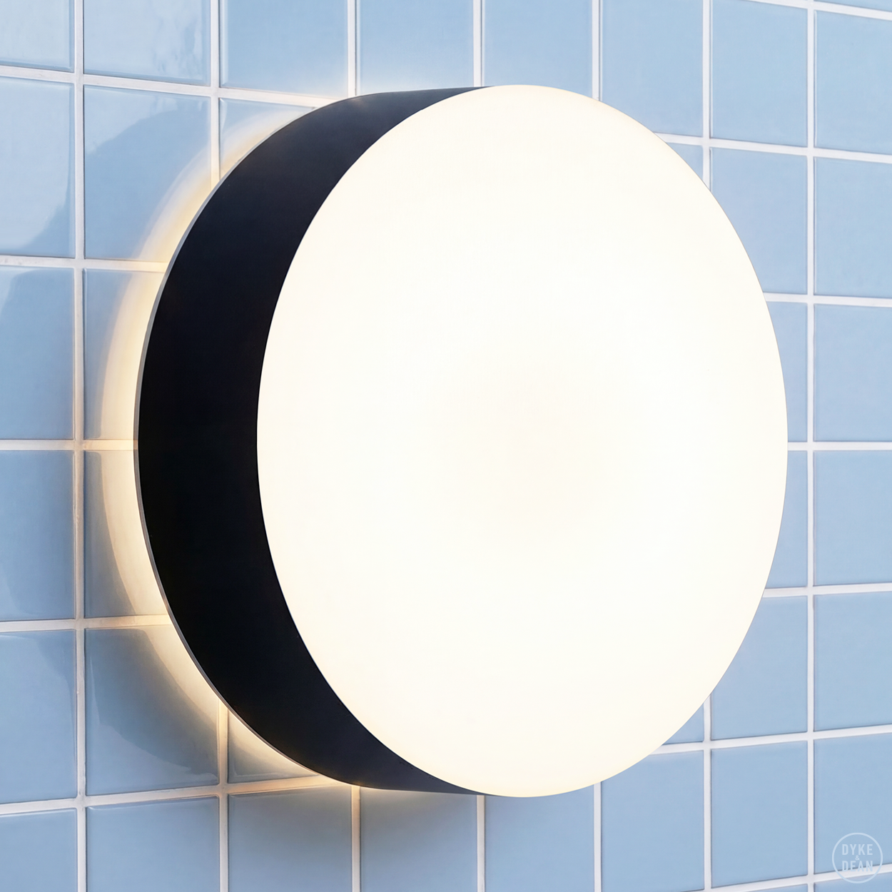 BLACK DISC WALL & CEILING LIGHT 540MM