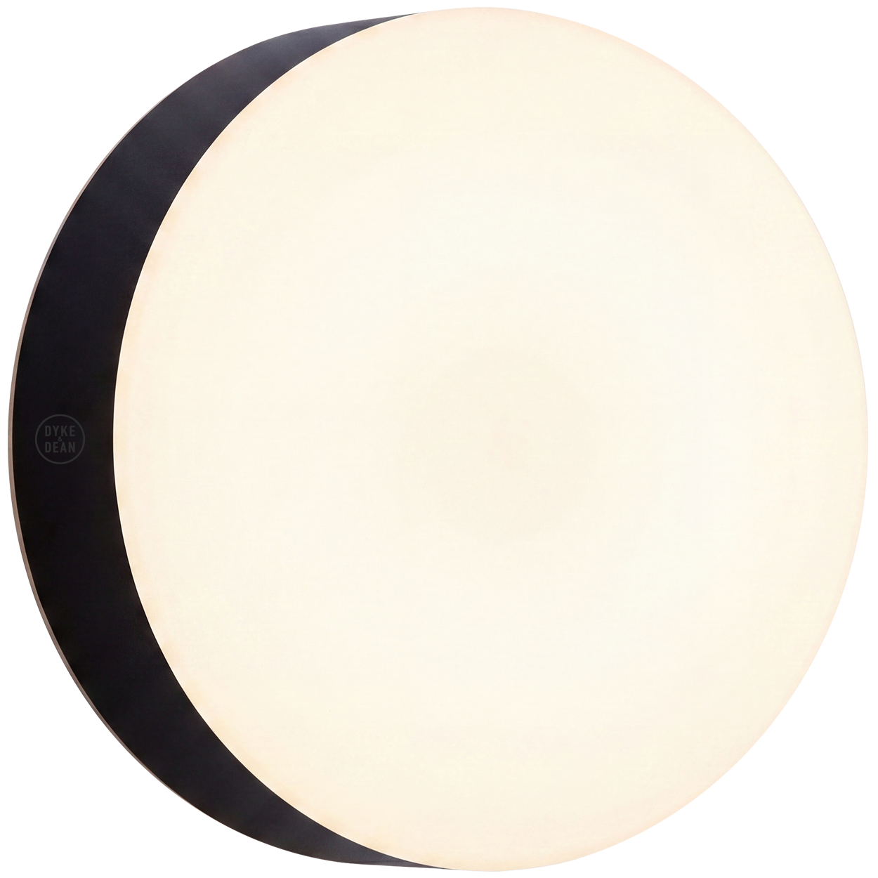 BLACK DISC WALL & CEILING LIGHT 540MM