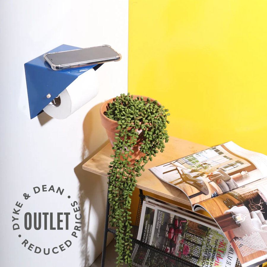 BLUE TRIANGLE WALL TOILET ROLL HOLDER OUTLET