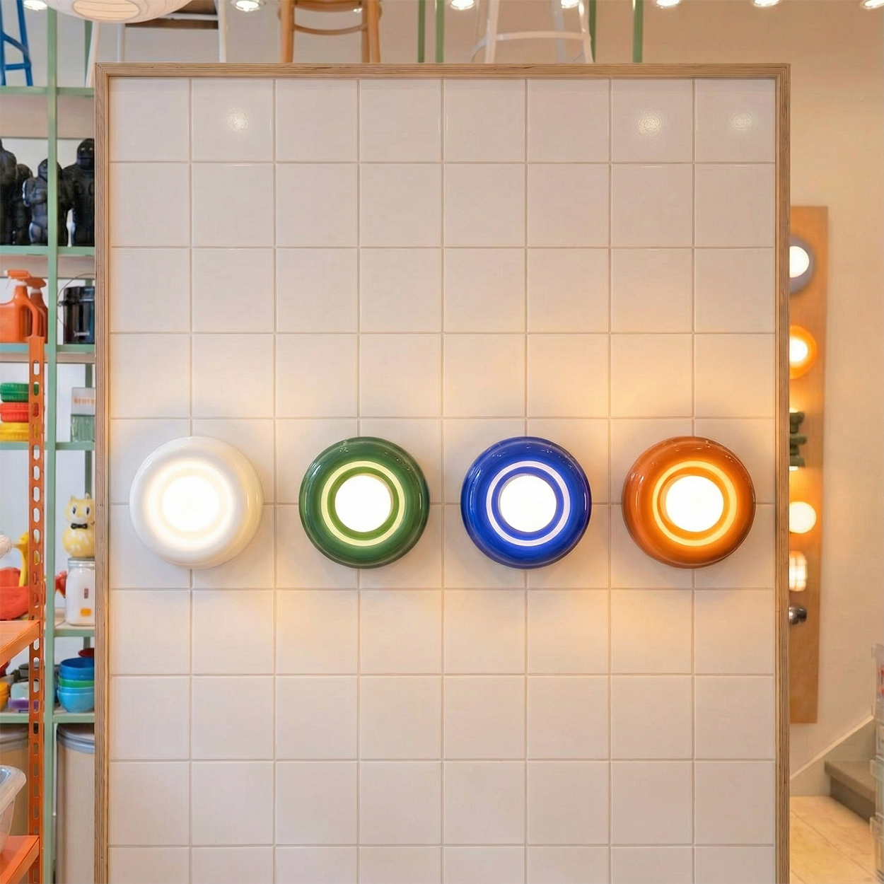 BROWN ORBIT GLASS GLOBE WALL CEILING LIGHT