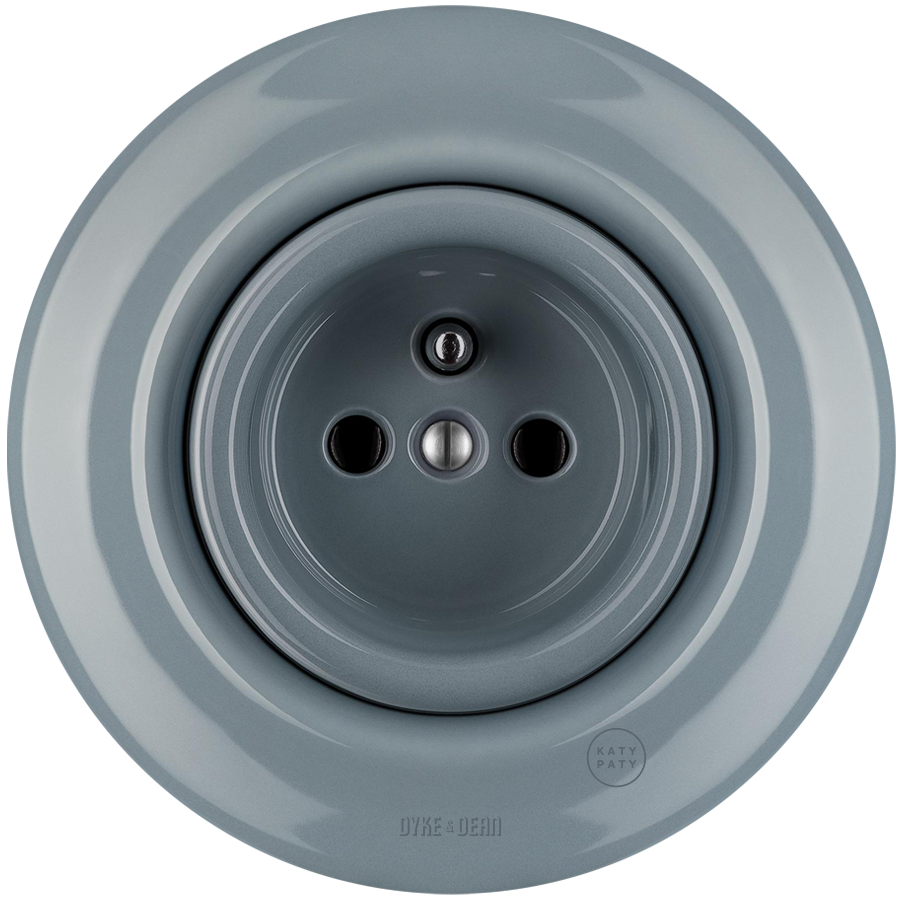 TOMADA DE PAREDE DE PORCELANA ASH GREY