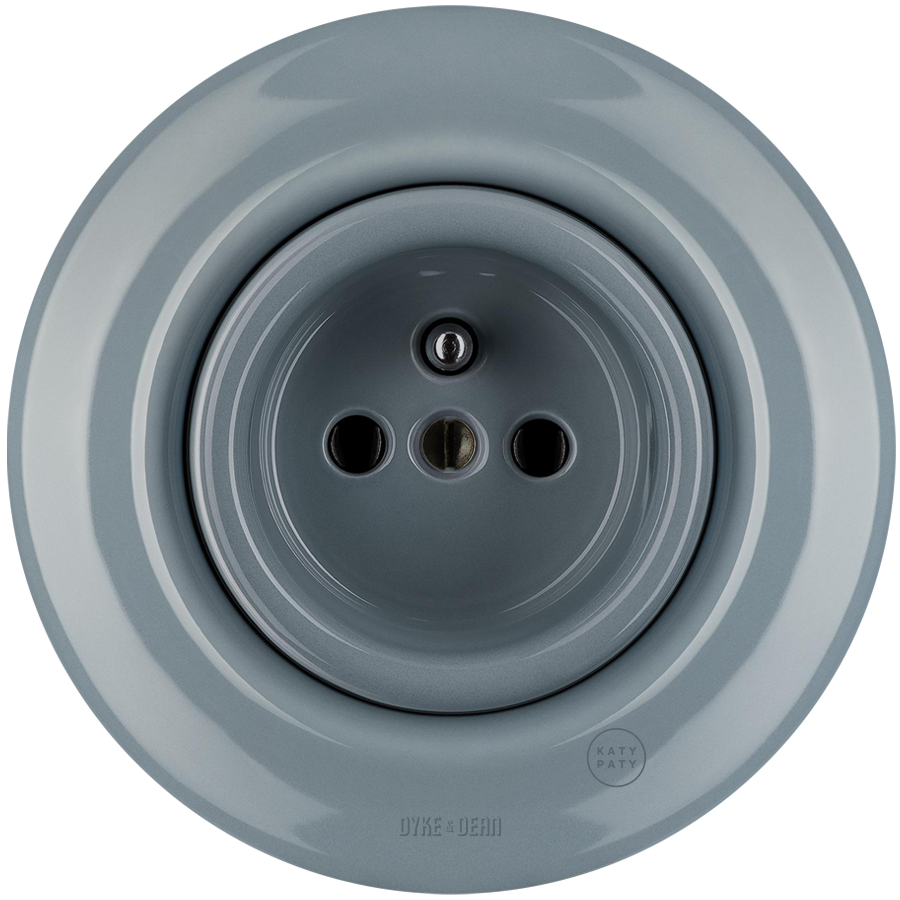 TOMADA DE PAREDE DE PORCELANA ASH GREY