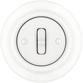 PORCELAIN WALL LIGHT SWITCH WHITE TOGGLE