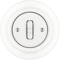 PORCELAIN WALL LIGHT SWITCH WHITE TOGGLE