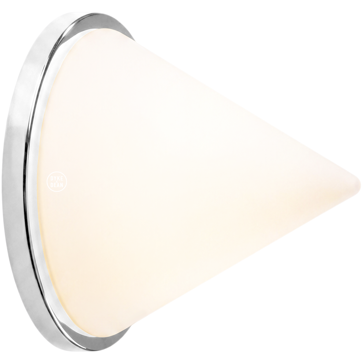 CHROME PYRAMID GLASS LIGHT
