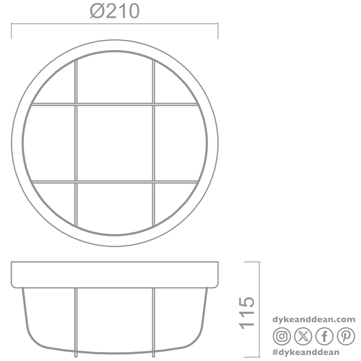 WHITE CAGED INDUSTRIAL ROUND WALL & CEILING BULKHEAD LIGHT