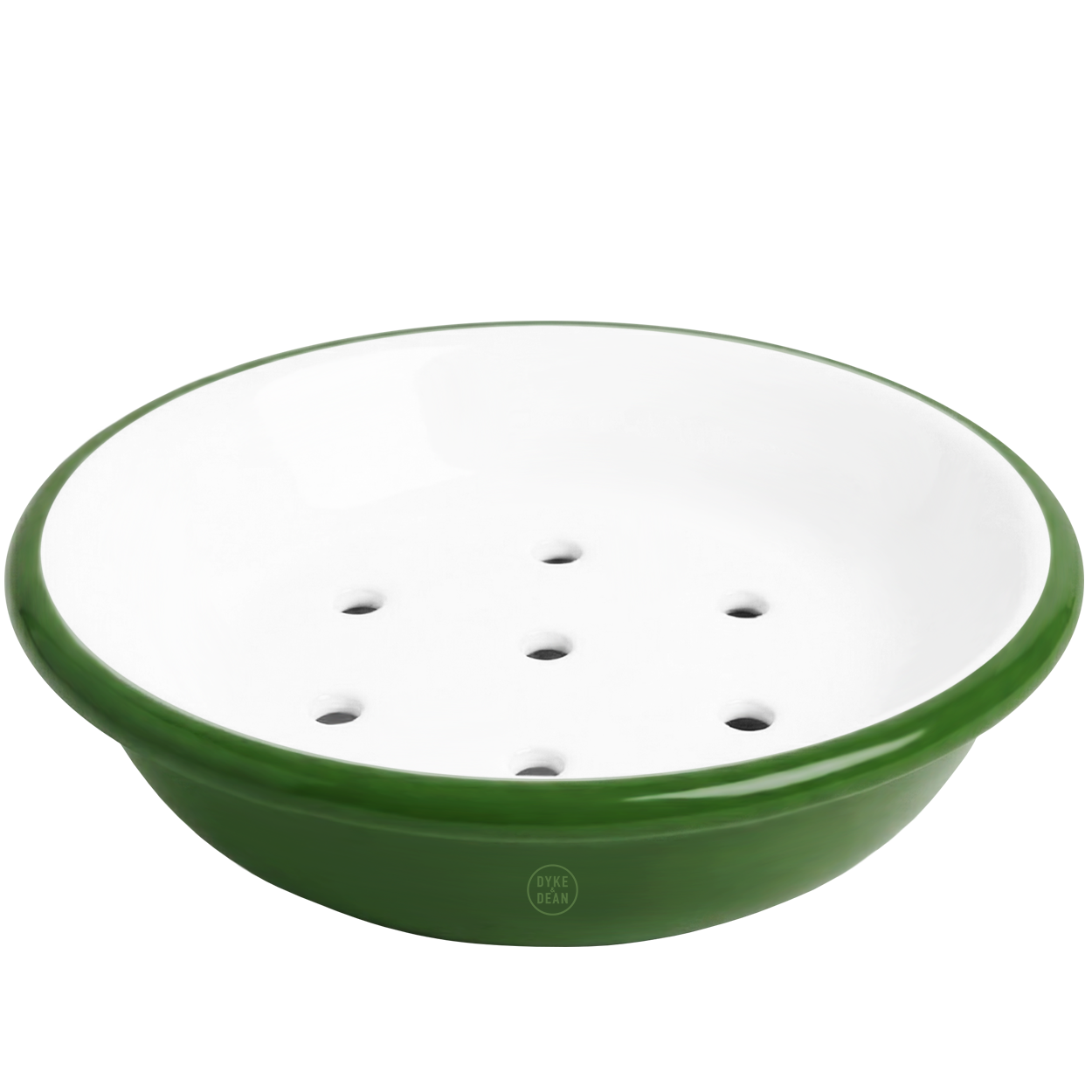 ENAMEL SOAP DISH GREEN