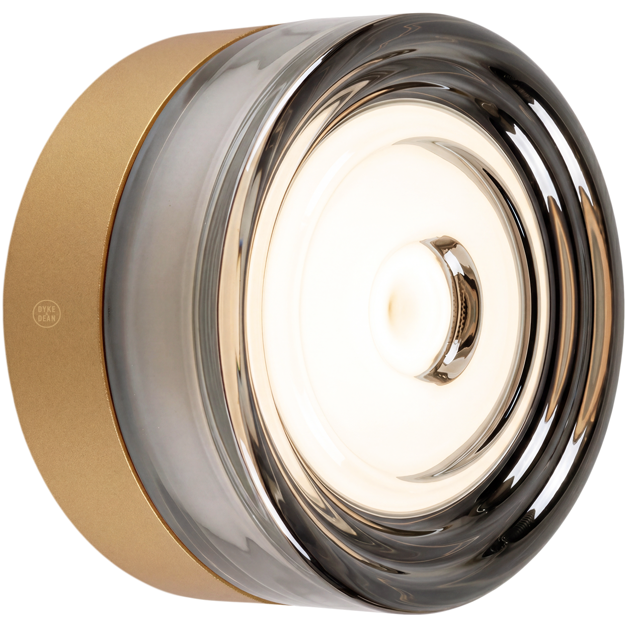 ROUND WATERPROOF GOLD WALL CEILING SCONCE SMOKE LIGHT