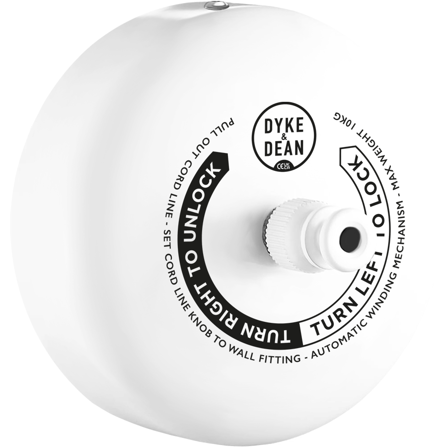 HOTEL RETRACTABLE CLOTHING LINE MATT WHITE