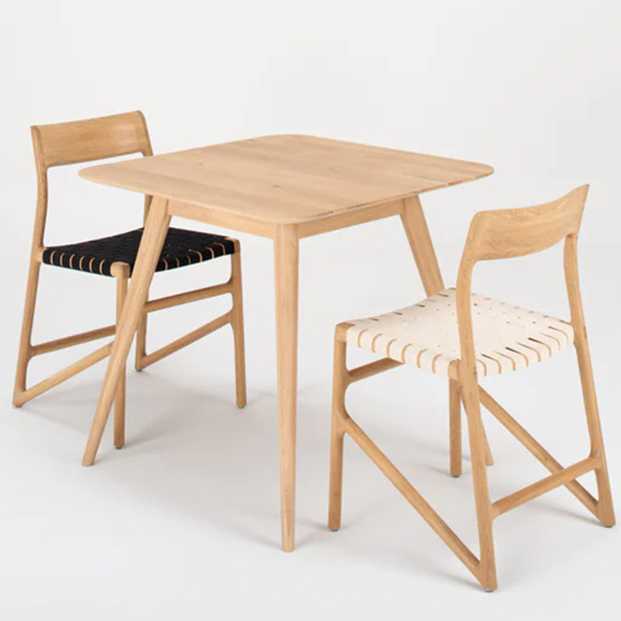 GAZZDA FAWN BLACK FABRIC CHAIR OAK