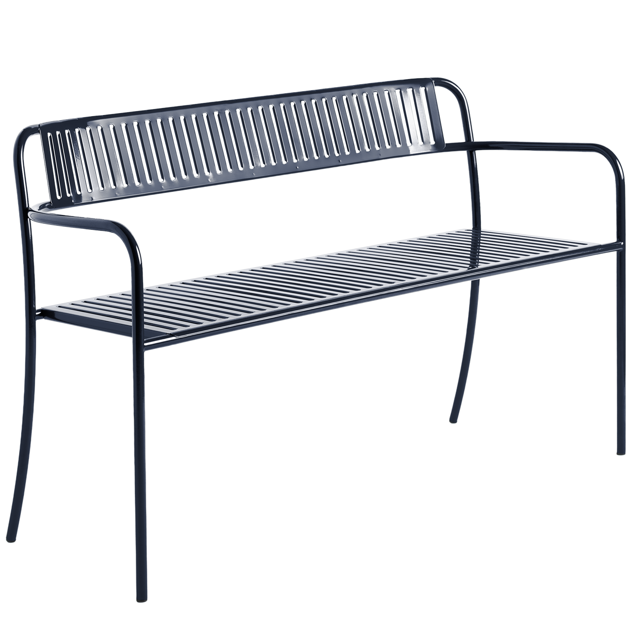 TOLIX PATIO BENCH WITH BACKREST