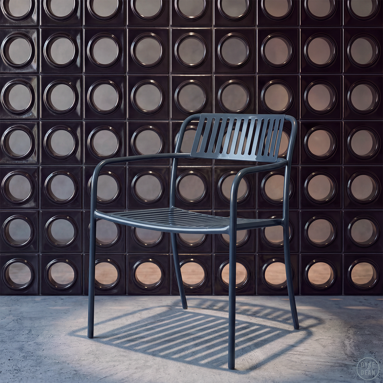 TOLIX PATIO LOUNGE CHAIR
