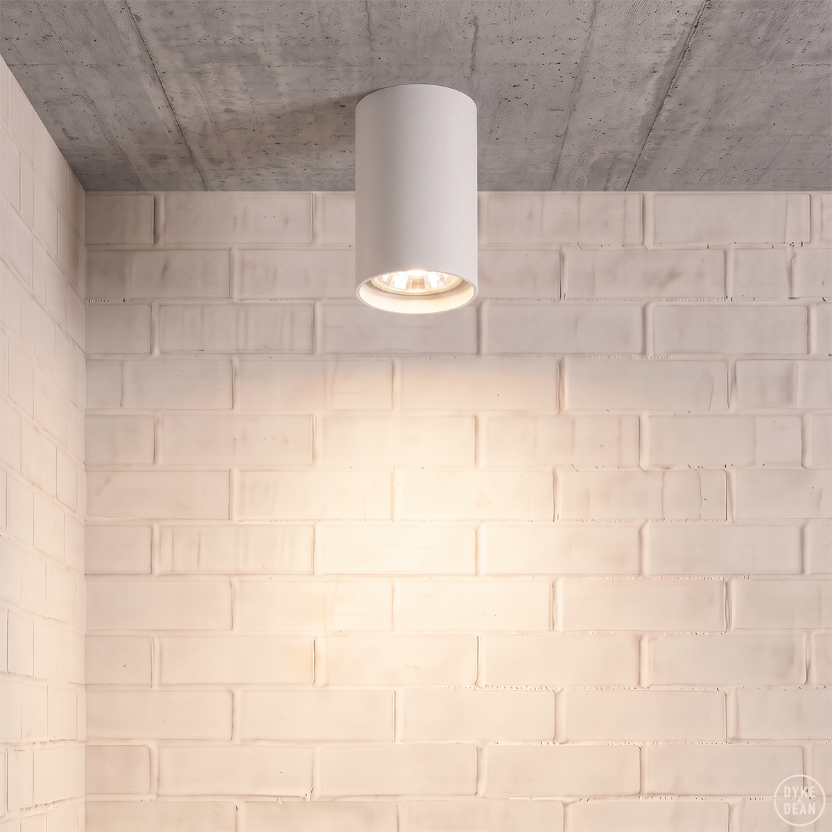 Ceiling cylinder spot lamp white