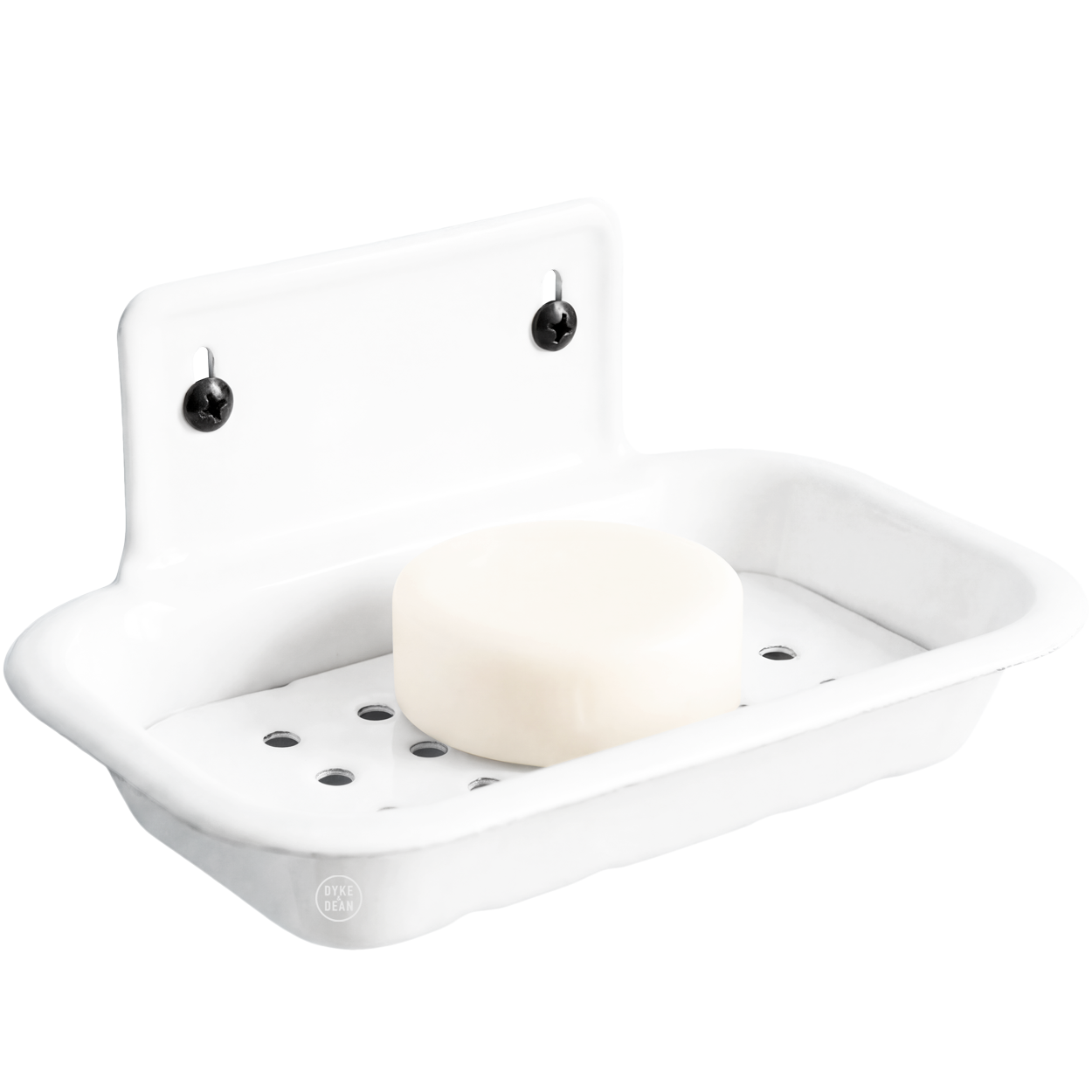 ENAMEL WALL MOUNTED SOAP DISH
