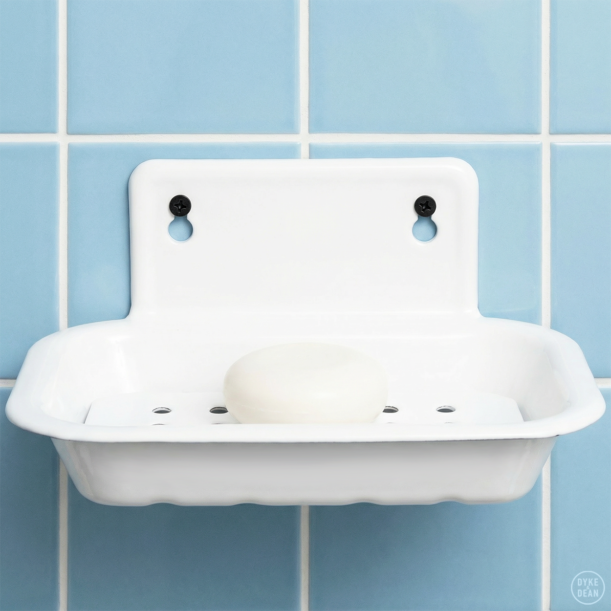 ENAMEL WALL MOUNTED SOAP DISH