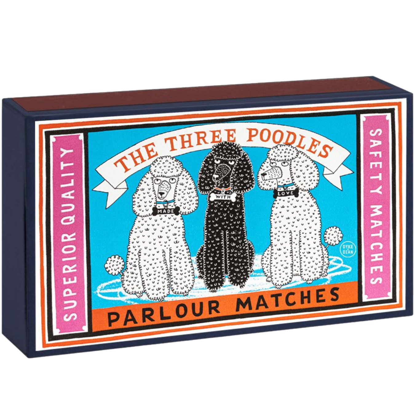 THREE POODLES GIANT SAFETY MATCHES
