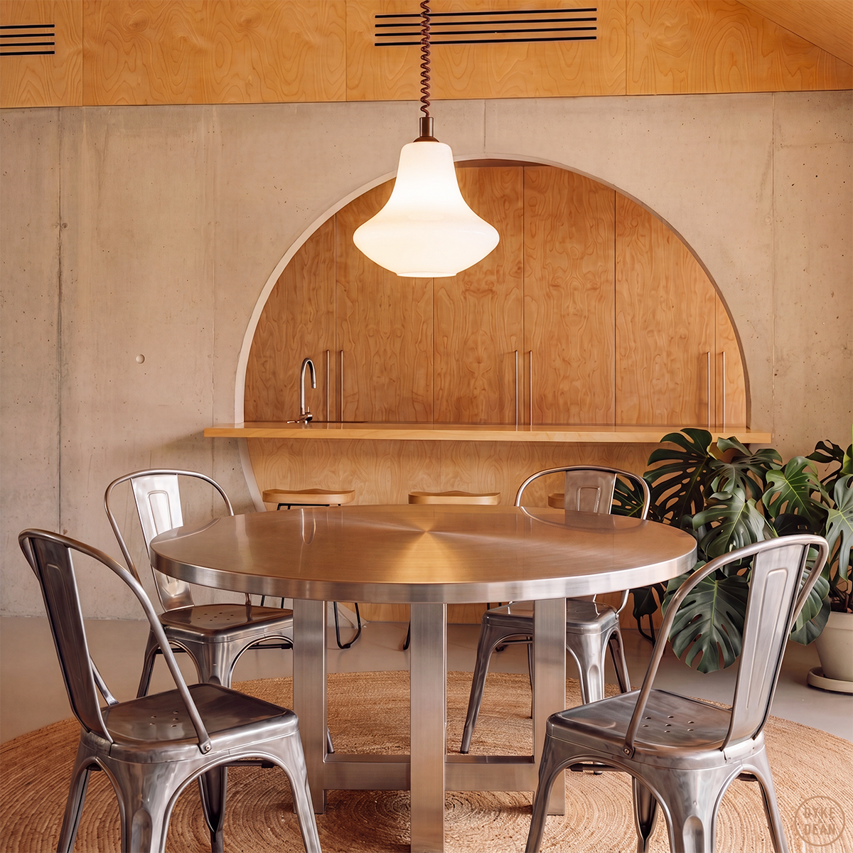 DANISH OPALINE RETRACTABLE CORD LIGHT