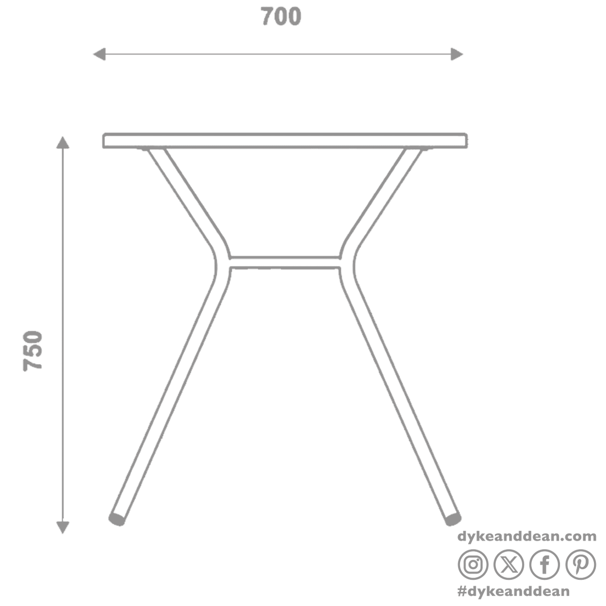 ADICO ALVA SQUARE TABLE - DYKE & DEAN