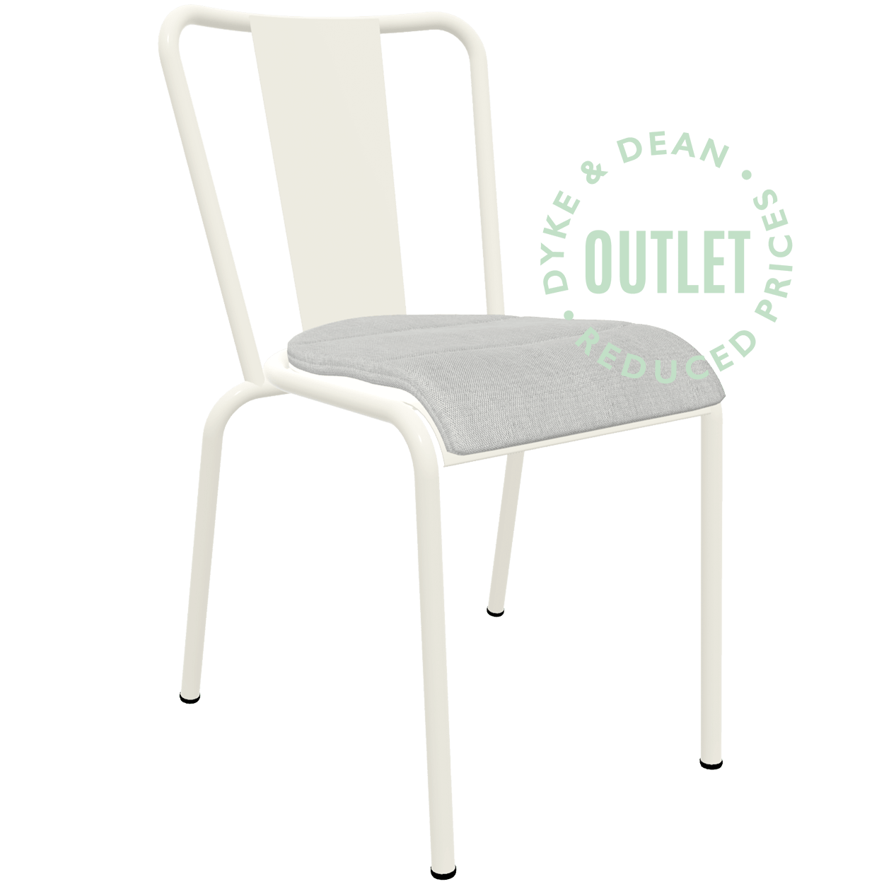 ADICO OFF WHITE 786-A CHAIR FABRIC SEAT OUTLET - DYKE & DEAN