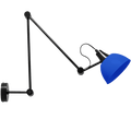 AIDA WALL AND CEILING ADJUSTABLE ARM LIGHT SHADE COBALT - DYKE & DEAN