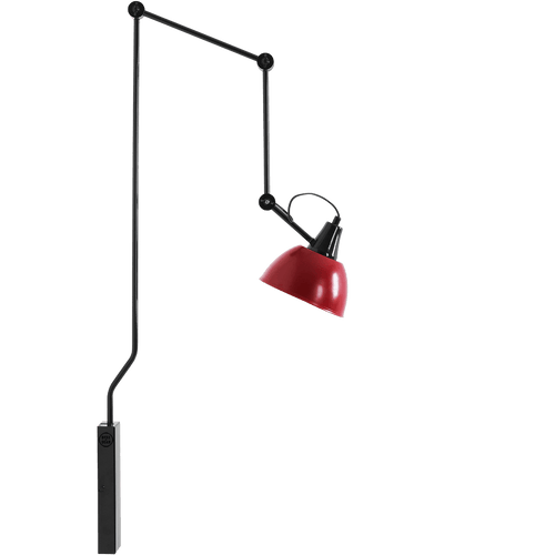 AIDA WALL AND CEILING LONG ADJUSTABLE ARM LIGHT SHADE RED WINE - DYKE & DEAN