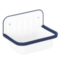 ALAPE SMALL ENAMEL BUCKET SINK BLUE RIM - DYKE & DEAN