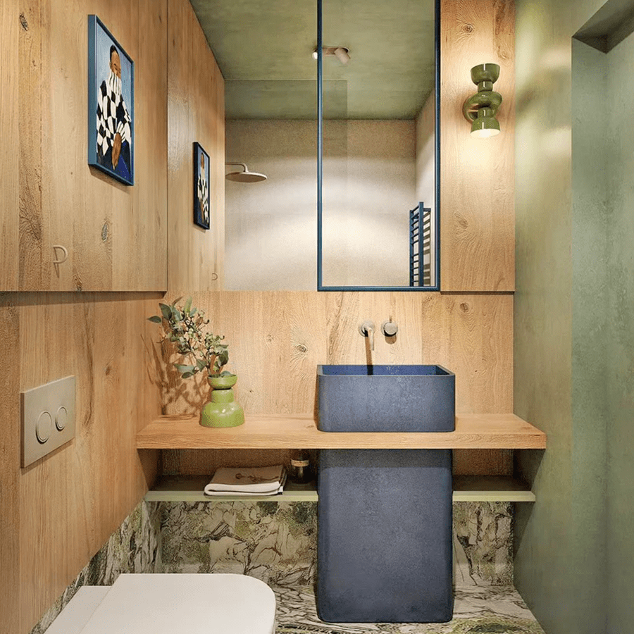 BERIMBAU CERAMIC DOUBLE SHADE WALL LAMP - DYKE & DEAN