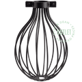 BLACK METAL BALLON E27 LIGHT CAGE OUTLET - DYKE & DEAN