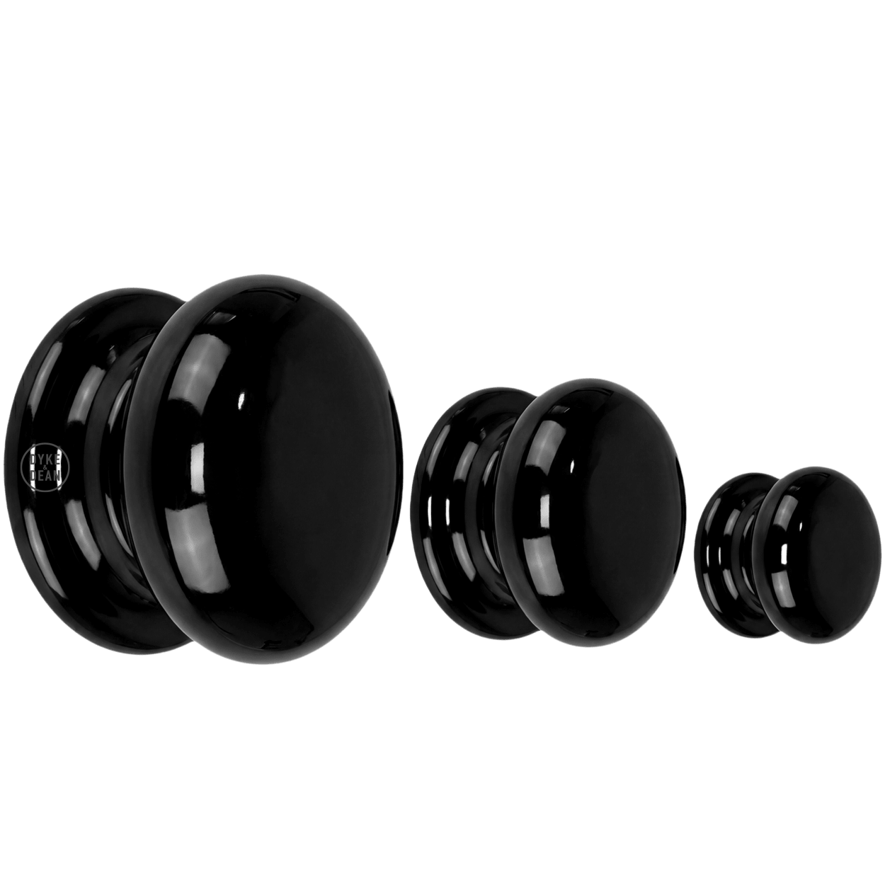 BLACK PORCELAIN DOOR KNOBS - DYKE & DEAN