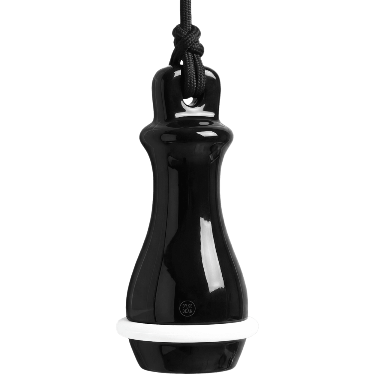 BLACK PORCELAIN PULL HANDLE - DYKE & DEAN