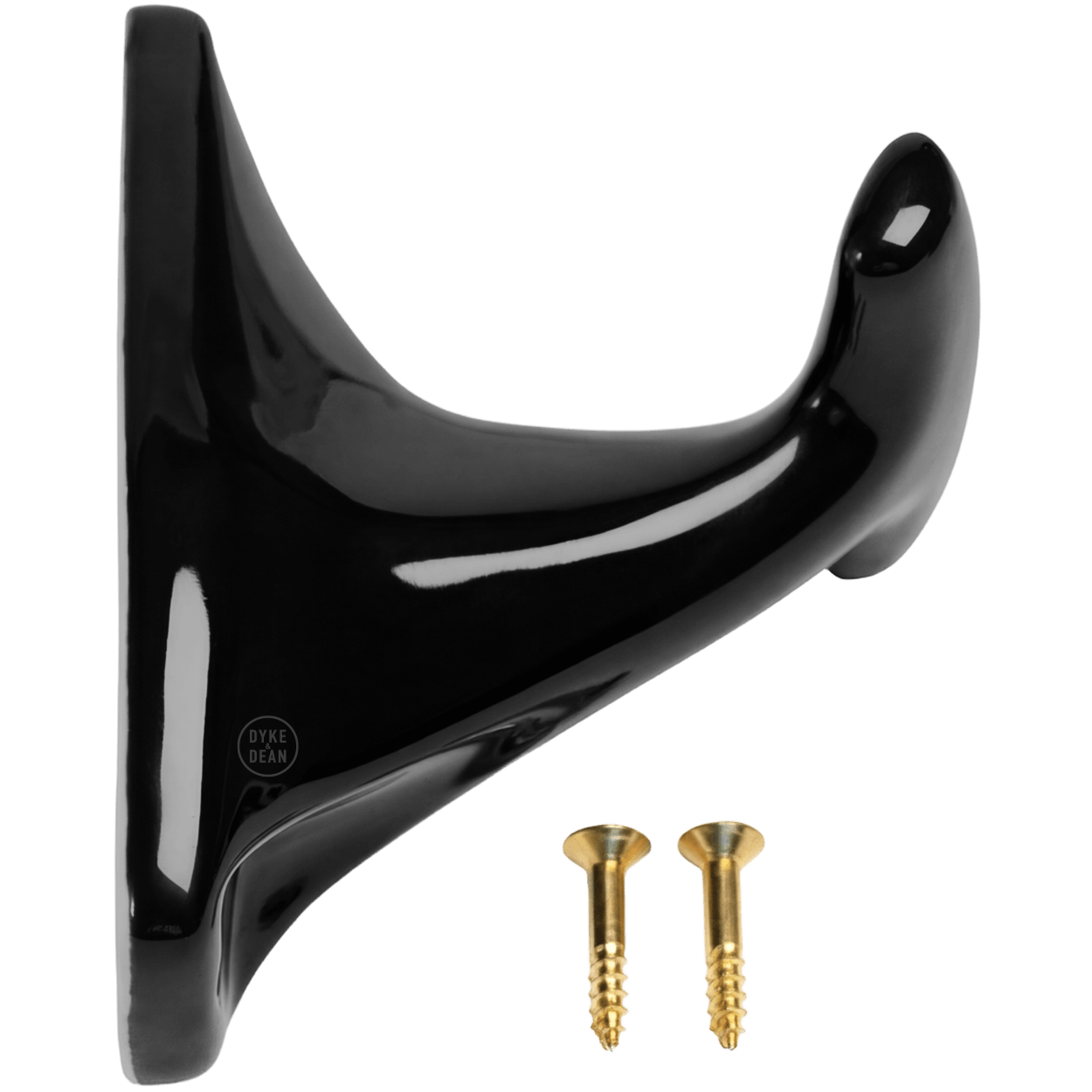 BLACK PORCELAIN WALL HOOK - DYKE & DEAN
