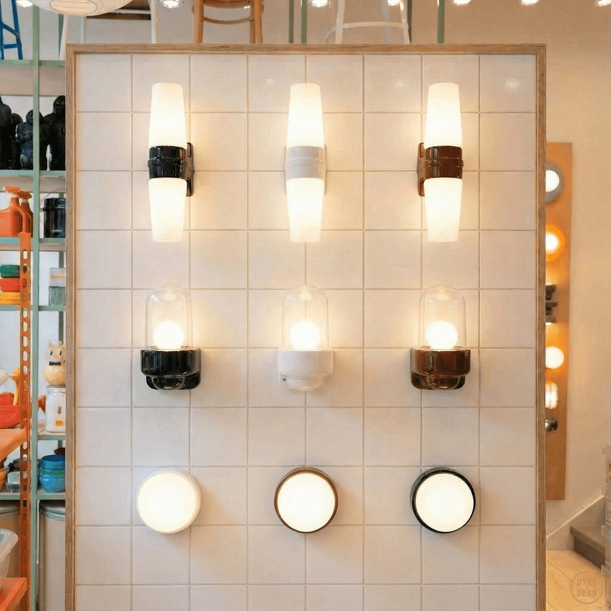 BLACK PORCELAIN WATERPROOF WALL DISC LIGHT - DYKE & DEAN