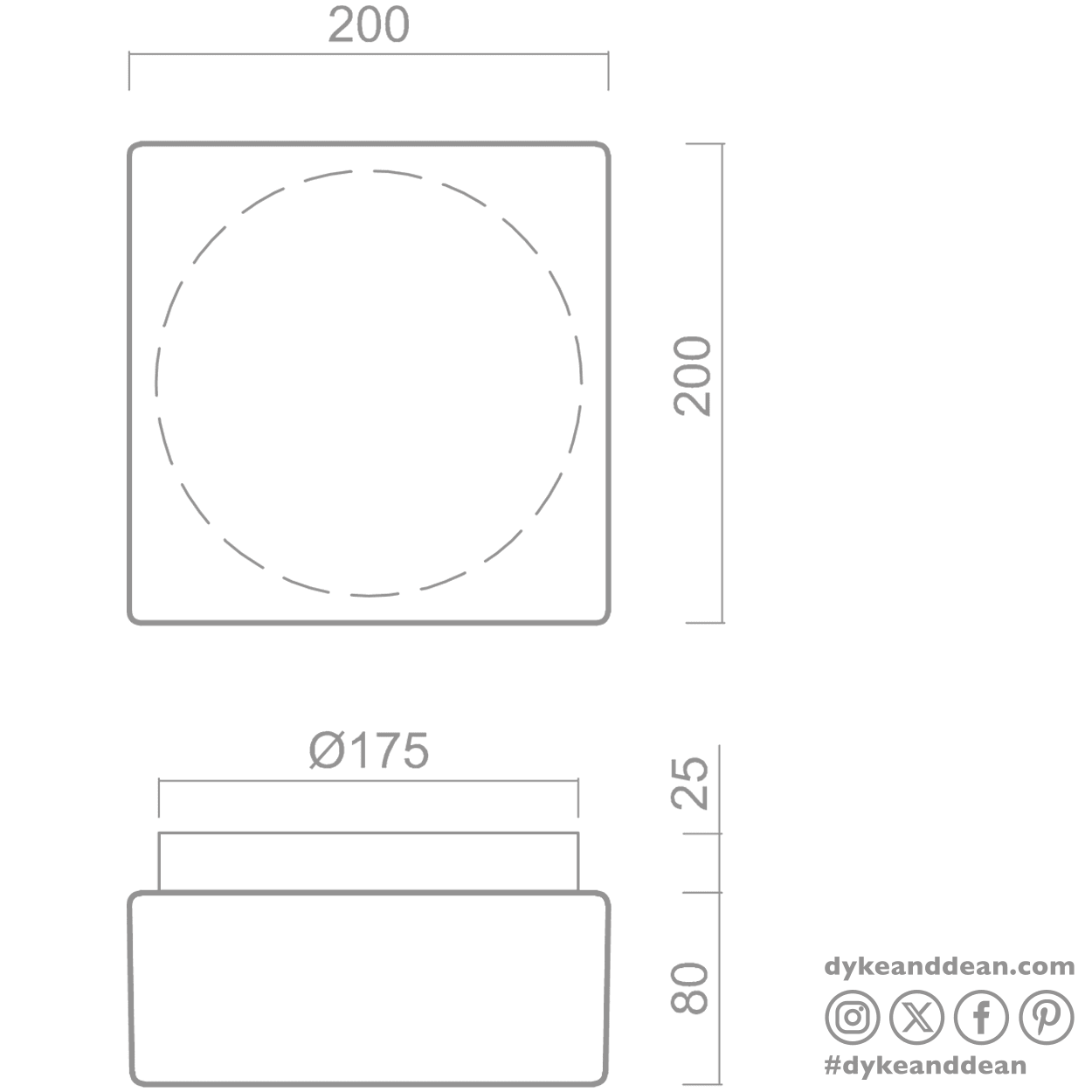 BLOCK LIGHT SMALL - DYKE & DEAN