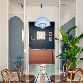 BLOOM POT PENDANT LAMP BLUE - DYKE & DEAN