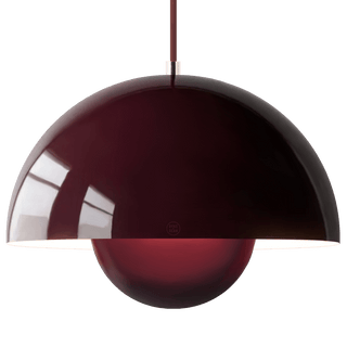 BLOOM POT PENDANT LAMP DARK PLUM LARGE - DYKE & DEAN