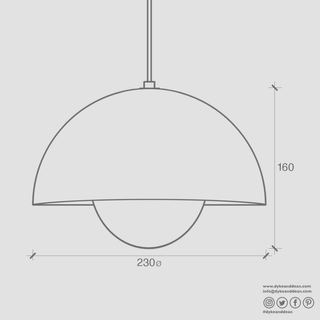 BLOOM POT PENDANT LAMP WHITE - DYKE & DEAN