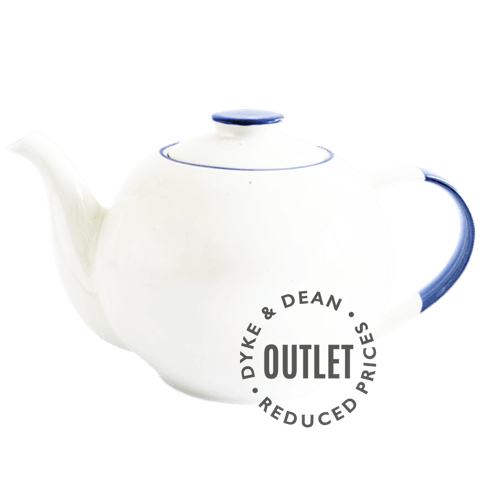 BLUE DETAIL MANSES DESIGN CERAMIC TEAPOT OUTLET - DYKE & DEAN