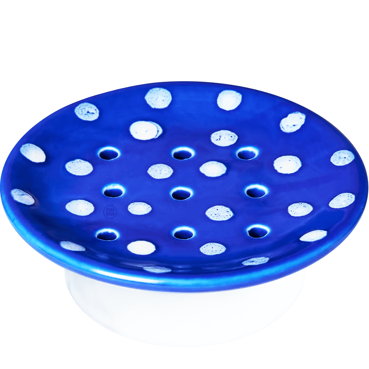BLUE MUSHROOM CERAMIC SOAP DISH - DYKE & DEAN