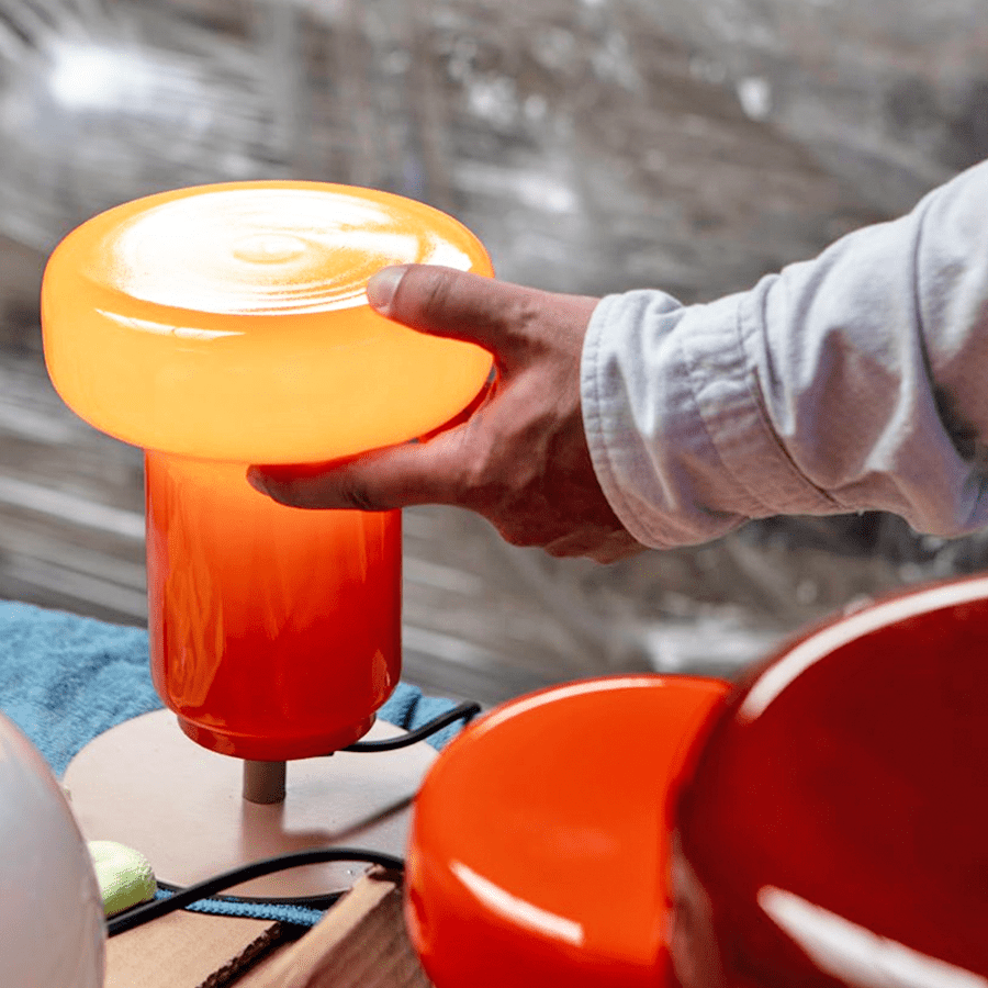 BONBON GLASS TABLE LIGHT ORANGE MEDIUM - DYKE & DEAN