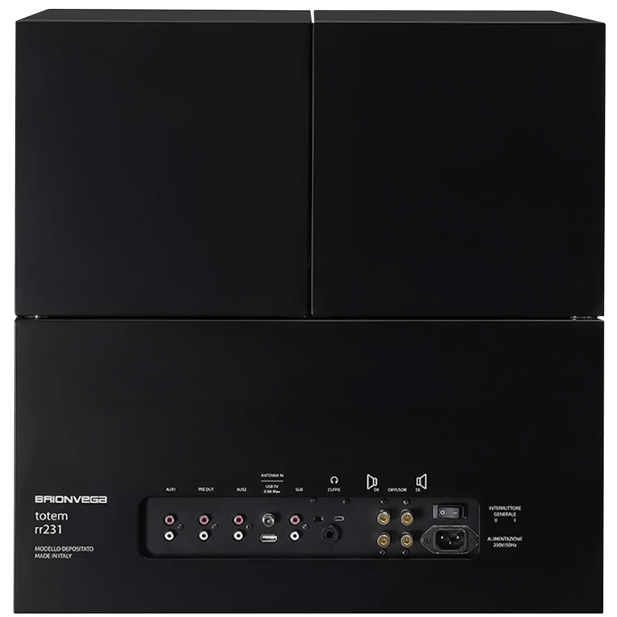 BRIONVEGA BLACK TOTEM RR231 SOUND SYSTEM - DYKE & DEAN