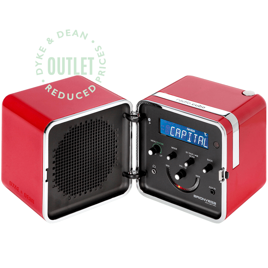 BRIONVEGA RED RADIO CUBO OUTLET - DYKE & DEAN