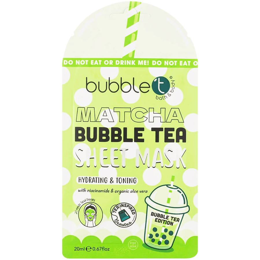 BUBBLE TEA MATCHA HYDRATING SHEET MASK - DYKE & DEAN