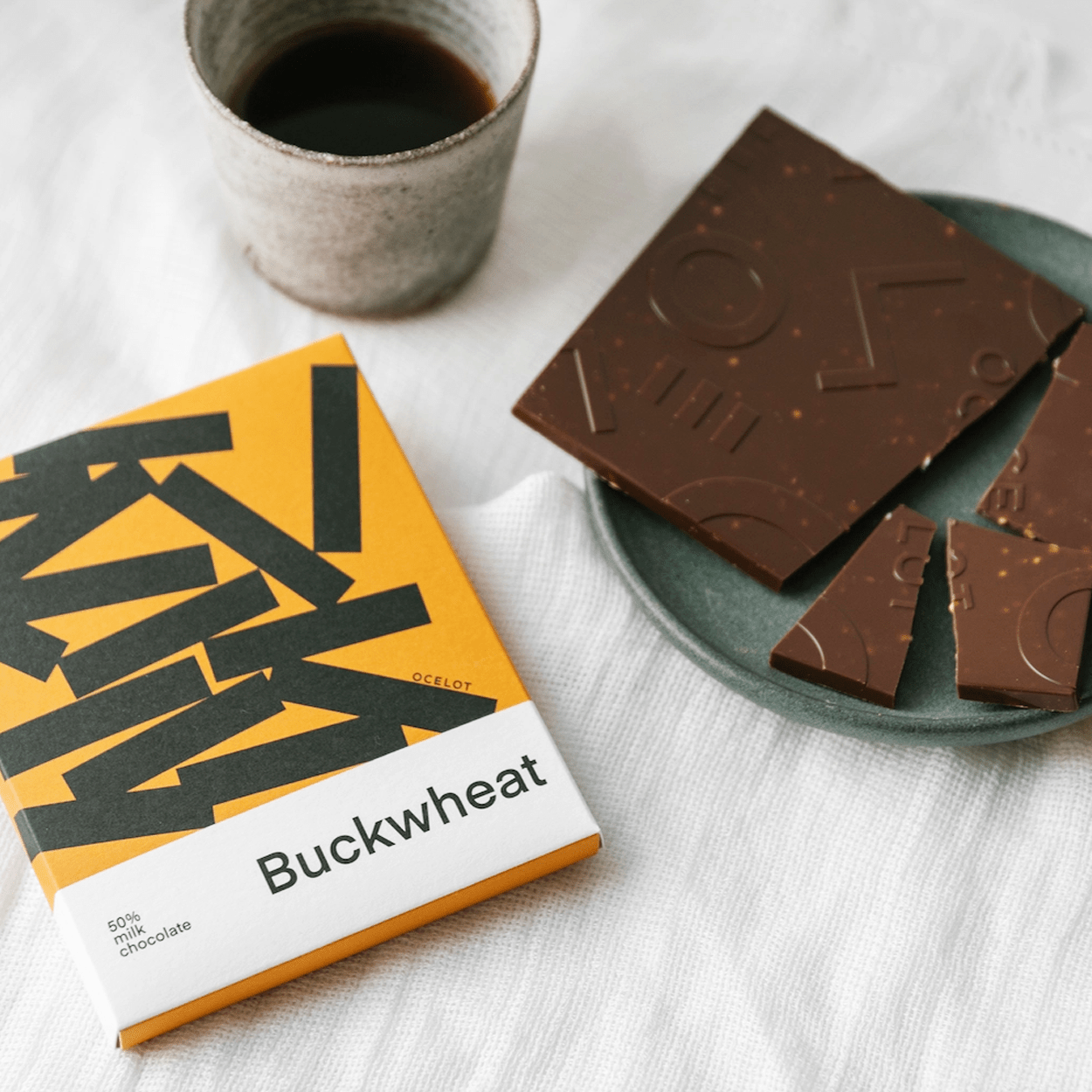 BUCKWHEAT ORGANIC 55% DARK MILK CHOCOLATE BAR - DYKE & DEAN