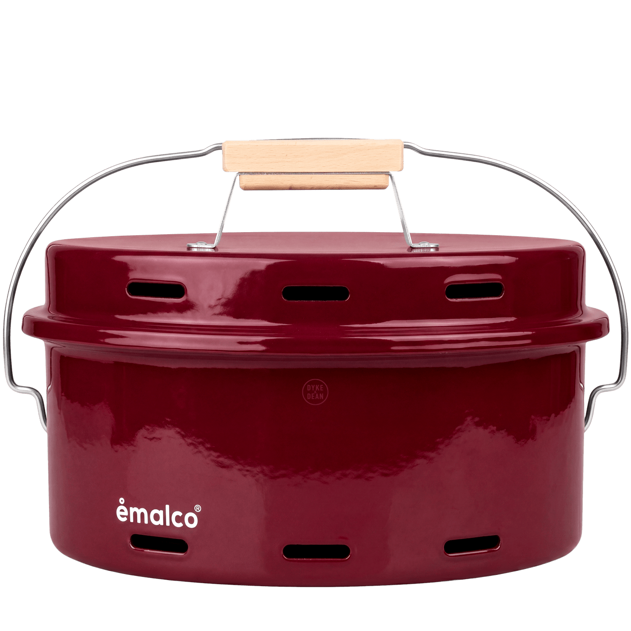 BURGUNDY ENAMEL BARBEQUE - DYKE & DEAN