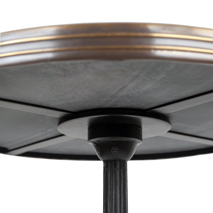 CARRARA WHITE CERAMIC FRENCH BISTRO BAR TABLE 20” - DYKE & DEAN