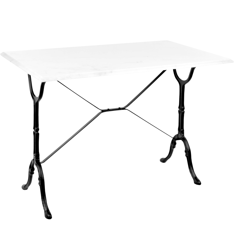 Carrara white marble french bistro square table 24 x 20 dyke dean