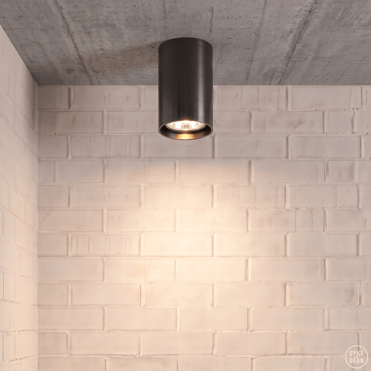 Ceiling cylinder spot lamp gun metal