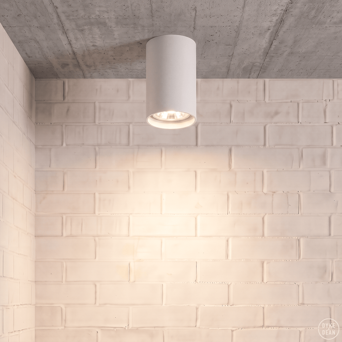 Ceiling cylinder spot lamp white