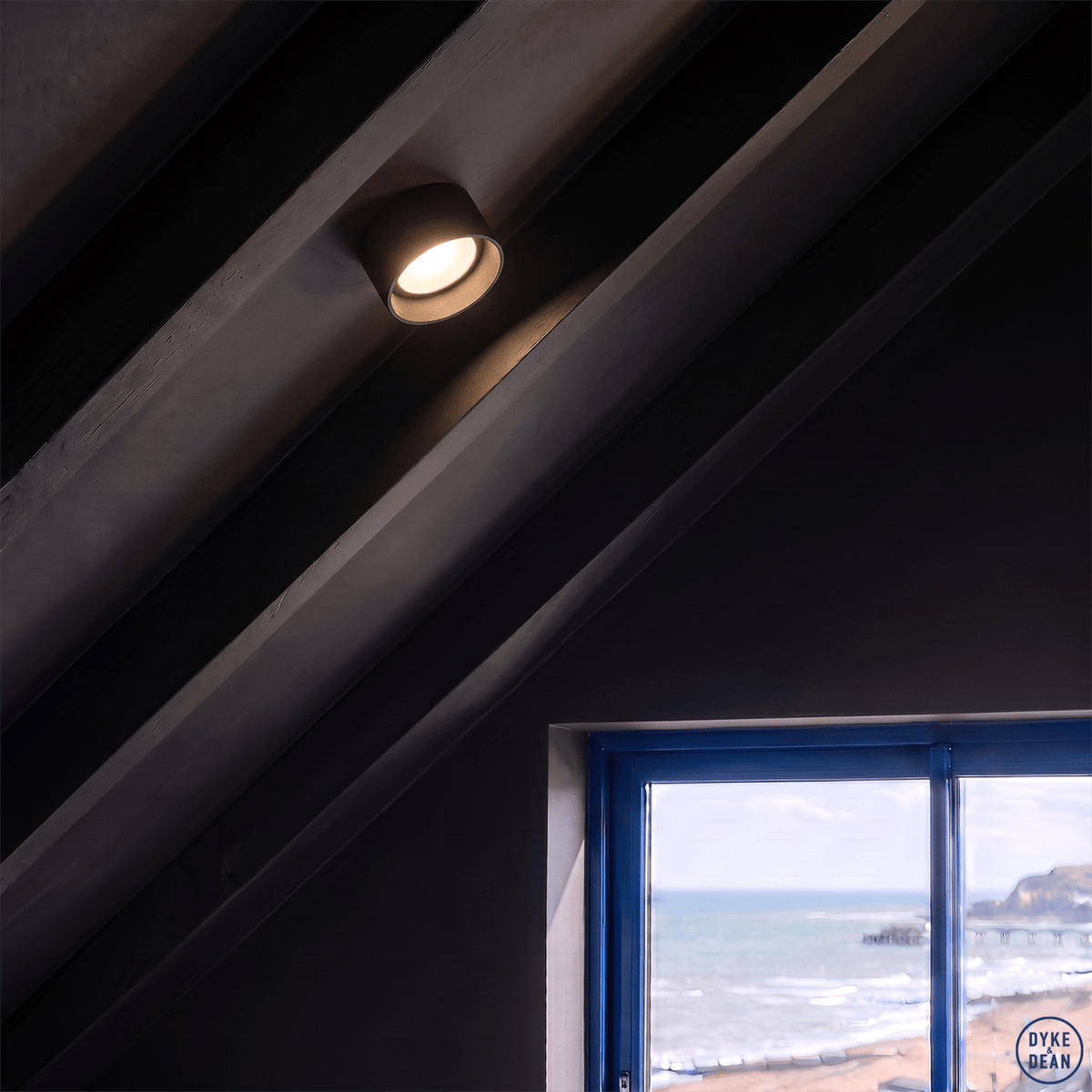 Ceiling puck light black