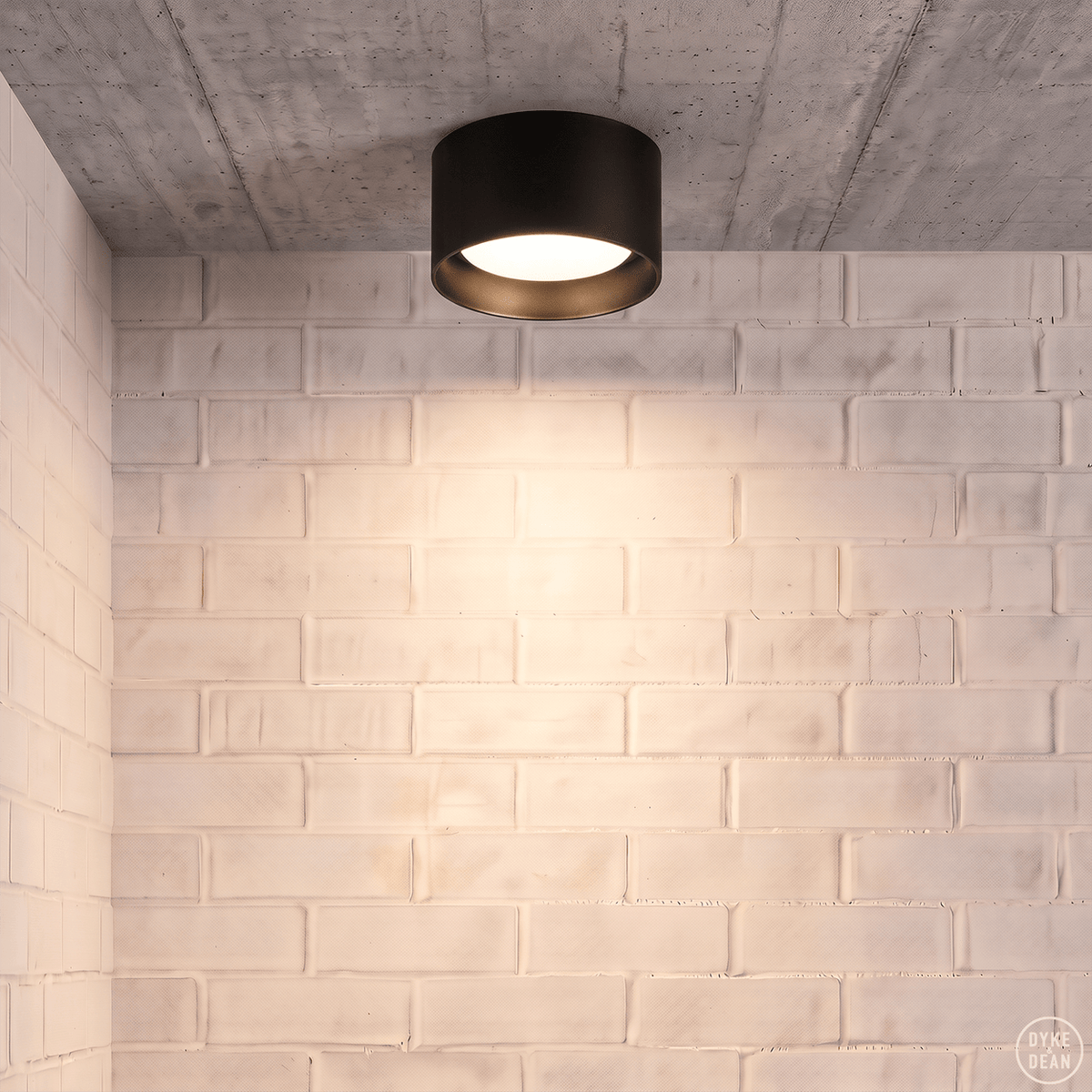 Ceiling puck light black